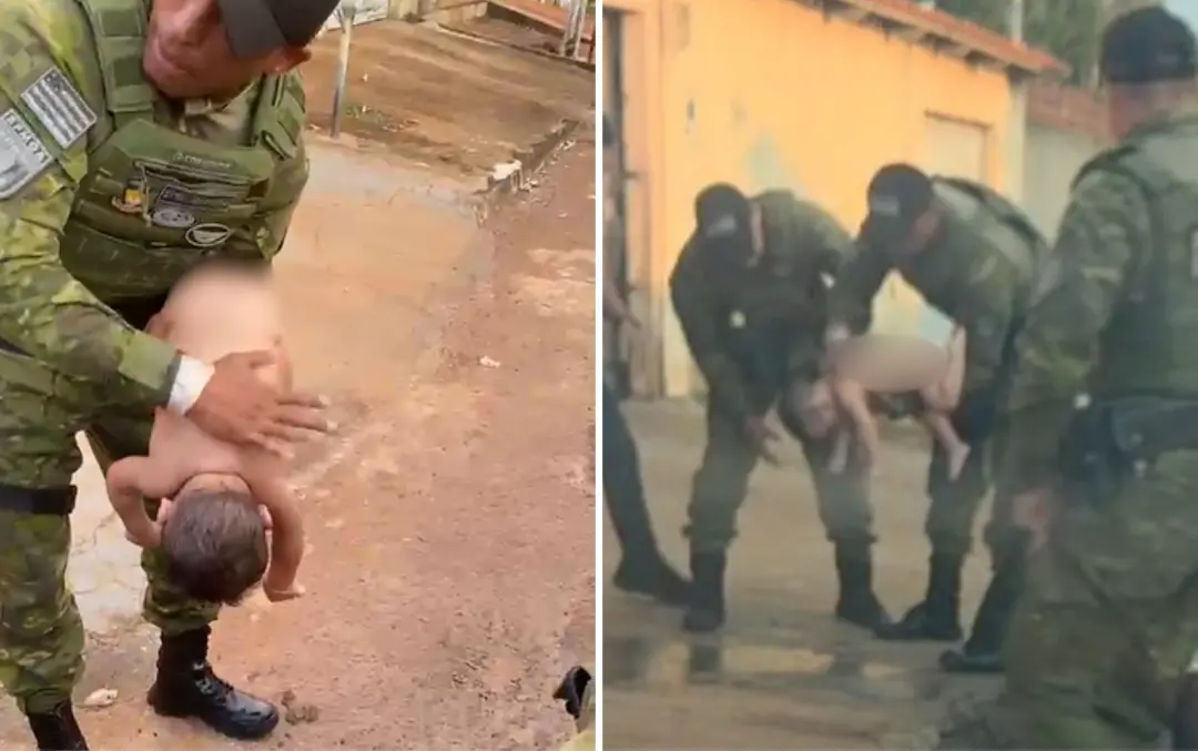 Região Metropolitana de Goiânia. Policiais salvaram um bebê de 1 ano e 4 meses que estava engasgado durante a prisão de…