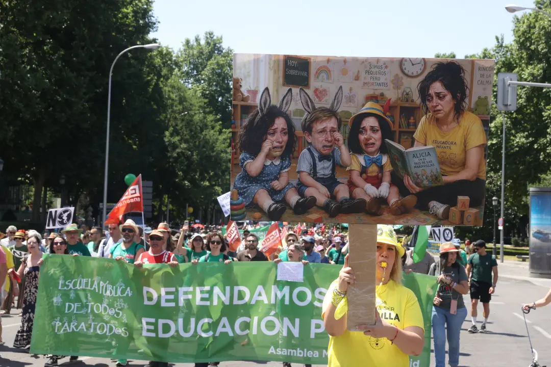 Madrid, Espanha. A partir de 14 de outubro, os professores da Comunidade de Madrid vão entrar em greve indefinida. Apes…
