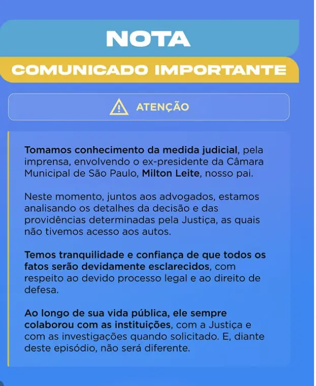 Milton Leite, ex-vereador de São Paulo, não se apresentou e a busca por ele rendeu R$ 280 mil e US$ 89 mil em Sorocaba.…