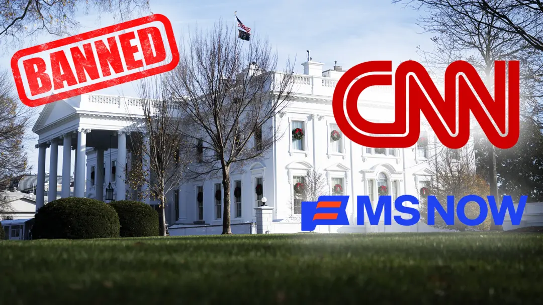 O Presidente dos Estados Unidos baniu CNN e MS Now da Casa Branca, dizendo que outras mídias falsas seguirão. Esse fech…