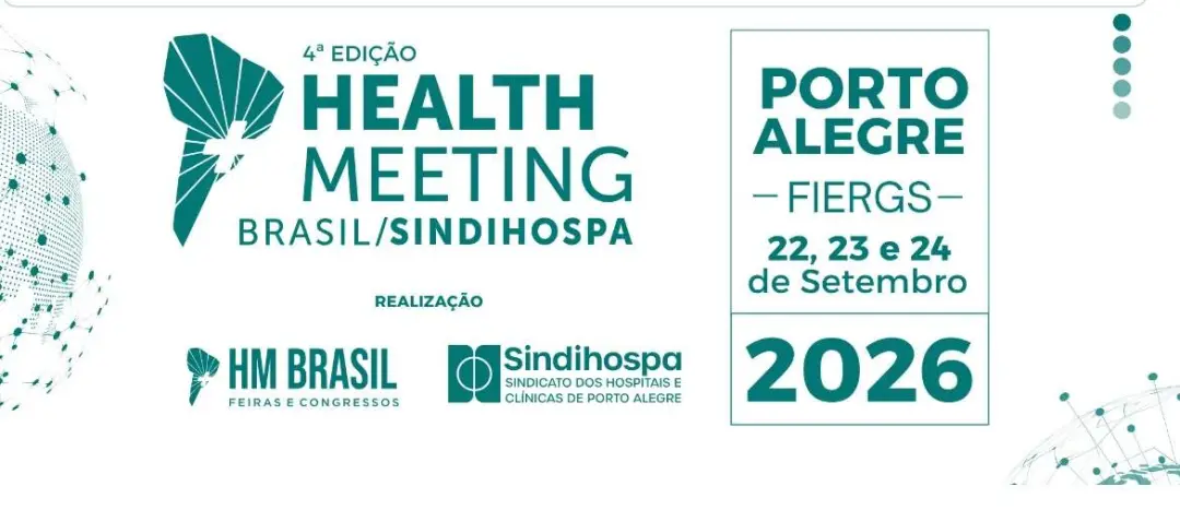 Quarta edição da Health Meeting Brasil/SINDIHOSPA vai ser grande, com mais de 300 marcas expositoras e um dobro de espa…