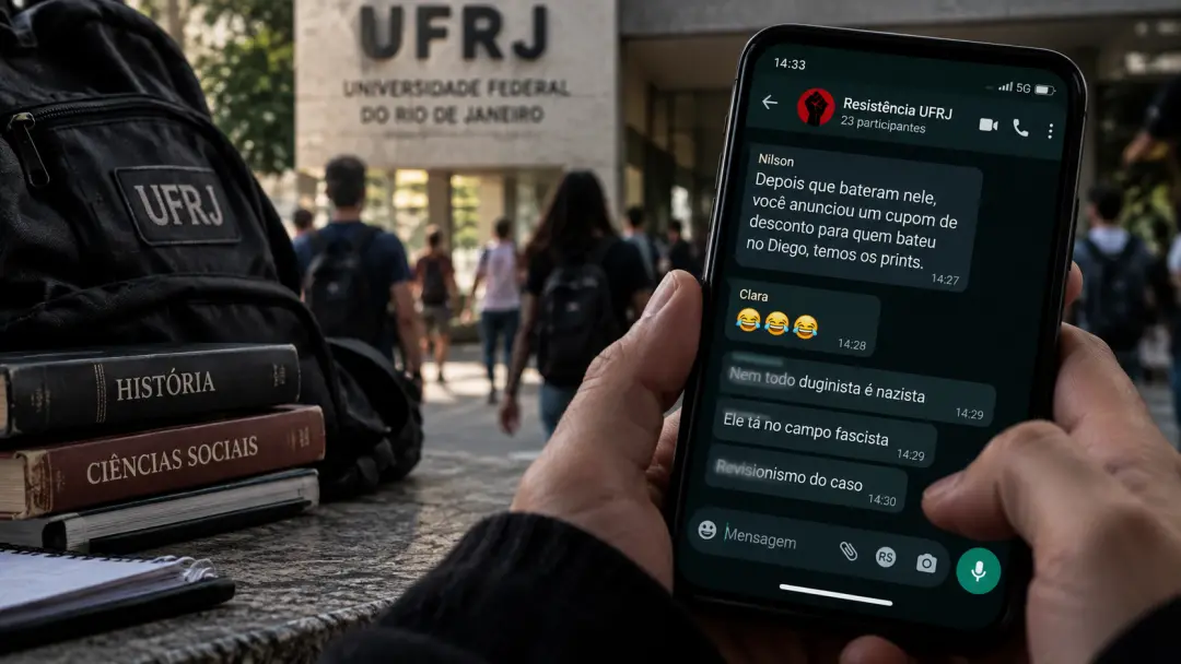 Diego Costa, universitário da UFRJ, sofreu agressão de estudantes no IFCS e agora os agressores continuam ironizando el…