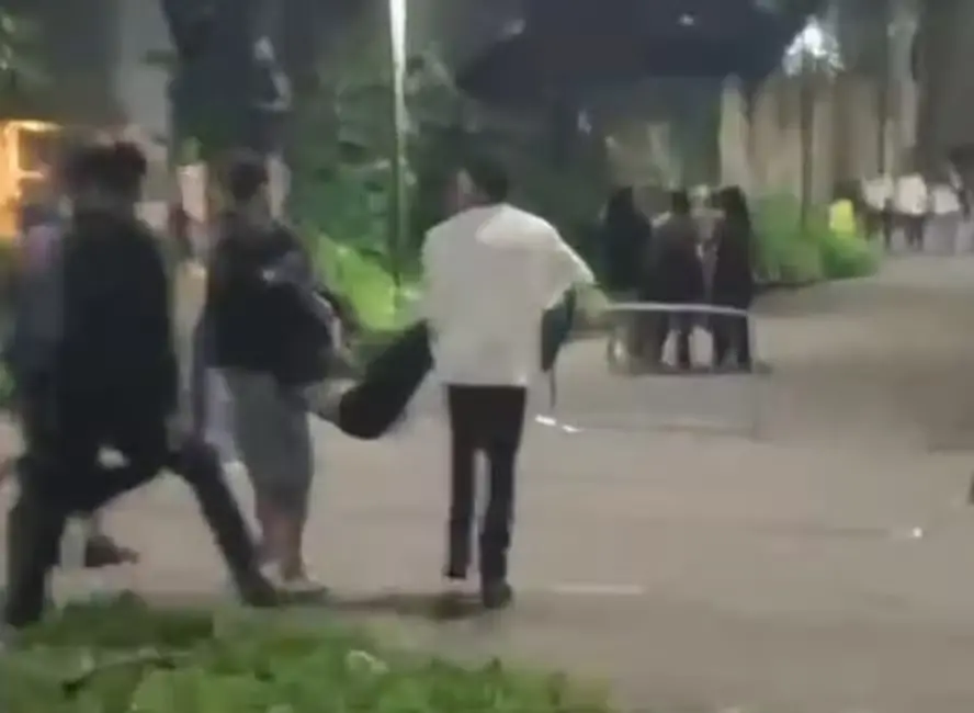 Praia Vermelha, festa na UFRJ terminou em brigas entre jovens. A segurança do local atuou durante o episódio, e não hou…
