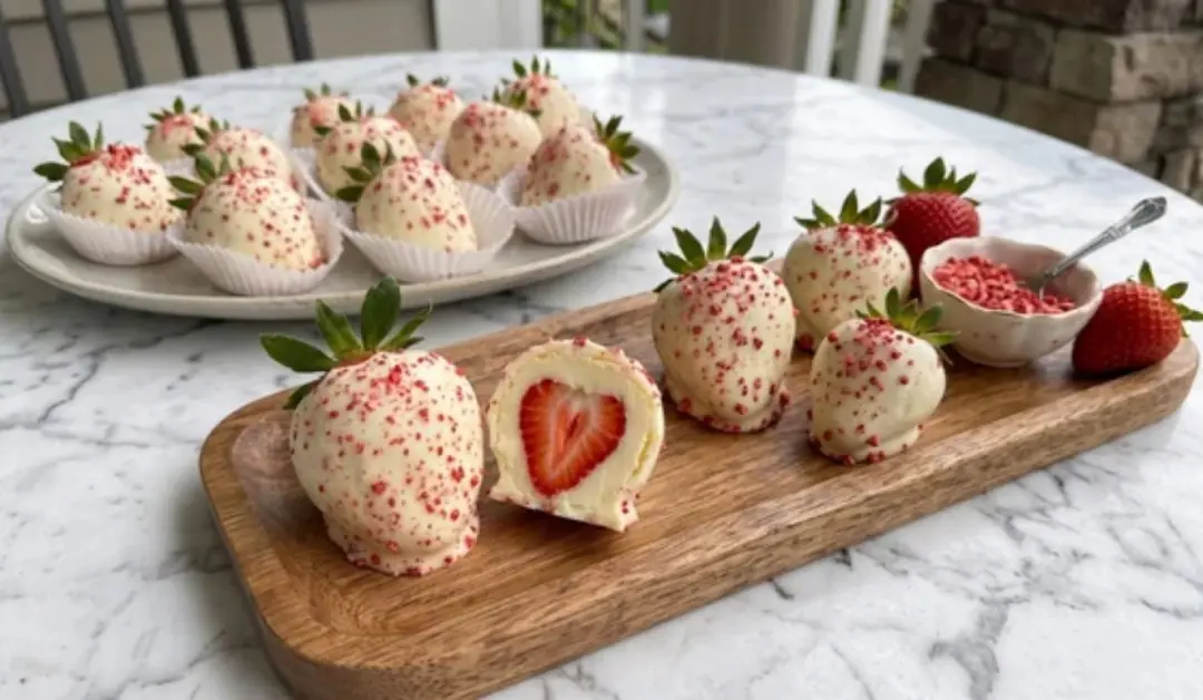 Bruna Tarso, da Momma Doces Saudáveis, desenvolveu uma receita fit do morango cravejado sem corantes artificiais. A sub…