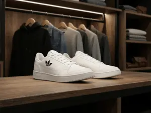 Tênis branco retrô da Adidas está com 33% de desconto. Preço baixo é sempre bom, especialmente pra quem curte um visual…