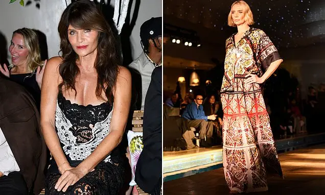 Helena Christensen arrasou num vestido de crochê transparente na passarela de Londres Fashion Week. A moda nessas passa…