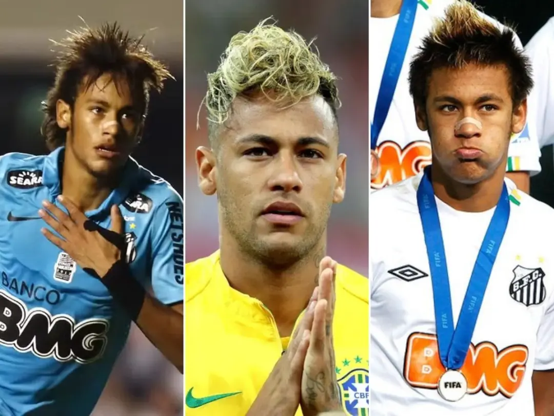 Neymar Jr trocou a barba por bigode e cavanhaque, e o histórico dele com visuais mudou muito, do raspado aos platinados…