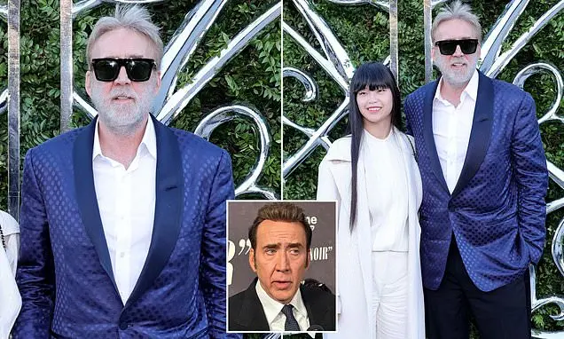 Nicolas Cage apareceu em Los Angeles com cabelo e barba totalmente grisalhos ao lado da esposa Riko Shibata no Lucas Mu…