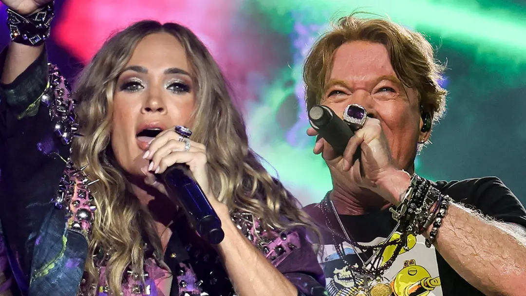 Carrie Underwood cantou Sweet Child O Mine com Axl Rose no show em Atlanta. É um encontro de vozes que demonstra a forç…
