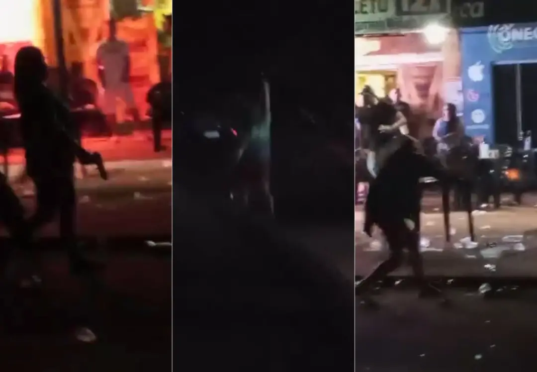 Setor Sonho Meu, em Palmas, palco de confusão na madrugada de sábado. Uma mulher tirou arma de um policial militar de f…