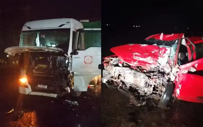 Três homens morreram em Três Lagoas, MS, após uma colisão frontal entre um carro e uma carreta na BR-158. O impacto des…