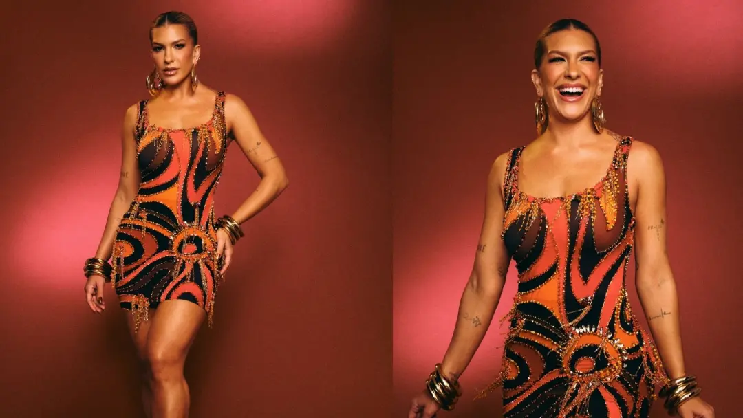 Minivestido Emilio Pucci com bordados de Vitor Hugo Mattos, usado por Lore Improta no samba da Viradouro, passou de R$ …