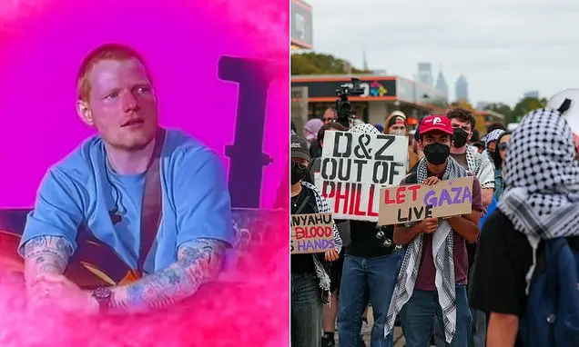 Em Filadélfia, Ed Sheeran mudou o layout do palco no show porque ele tinha medo de que o público jogasse coisas nele qu…