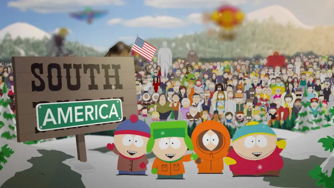 South Park mudou a música tema para a temporada 29, a quinta alteração em 29 anos. O nome da cidade virou South America…