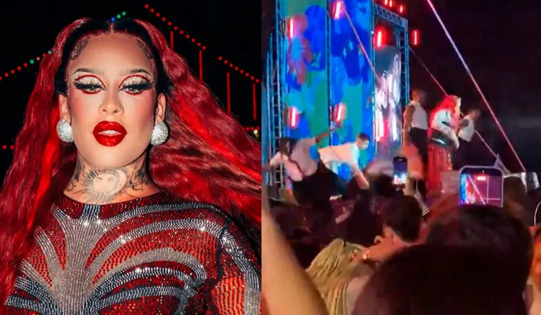 Palco cede no Spring Festival Unity, em Viçosa, Minas Gerais, e dois dançarinos caem em uma abertura na estrutura. É pr…