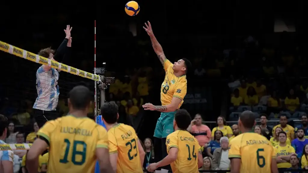 Brasil campeão Sul-Americano e classificado para Los Angeles 2028. O time venceu a Argentina por 3 sets a 0 no Maracana…