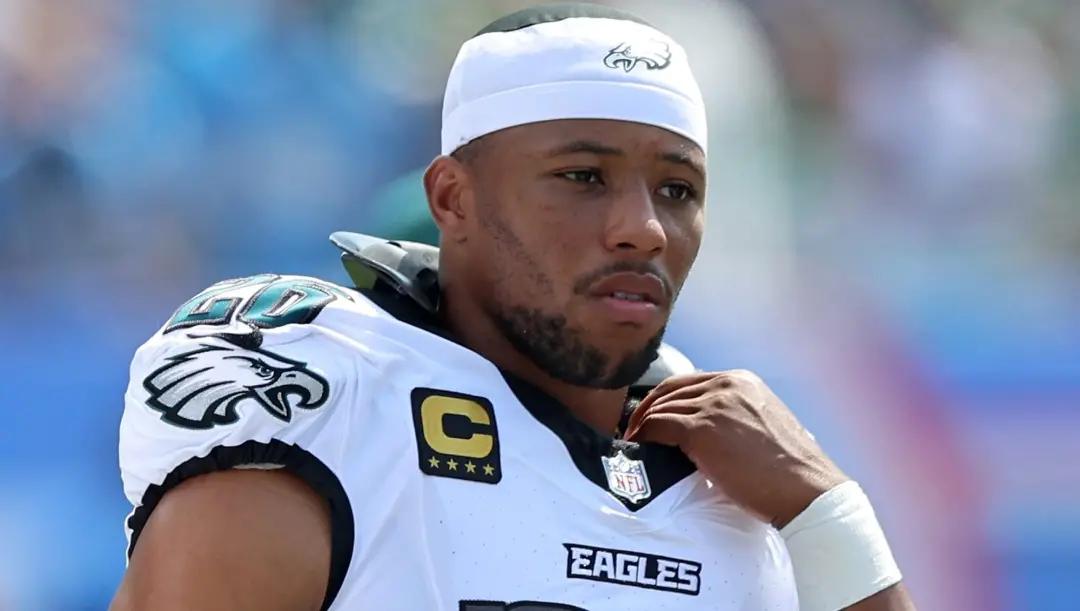 Saquon Barkley teve um pequeno desconforto, um stinger, durante o jogo contra os Eagles em setembro. É um ponto de cuid…