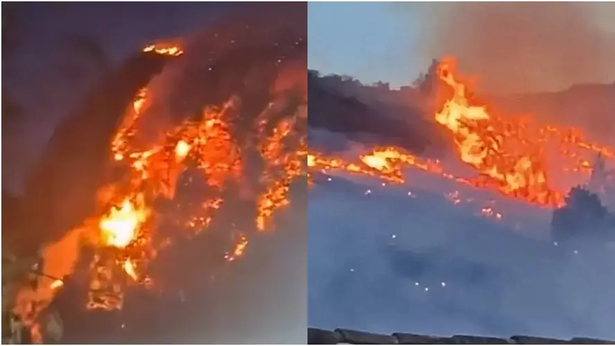 Em Villa de Leyva, na Colômbia, 20 pessoas ficaram presas no hotel Suites Arcoiris durante um incêndio florestal que at…