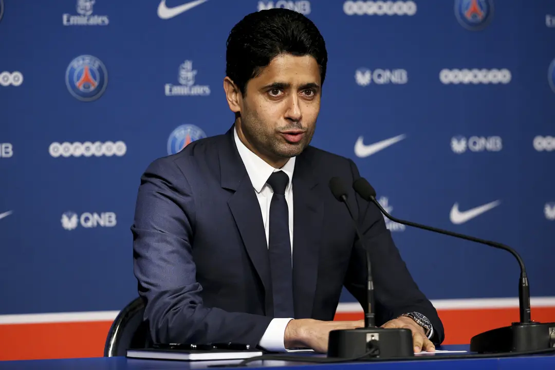 Nasser Al Khelaifi é investigado no Ministério Público de Paris por conflito de interesses no negócio de direitos de tr…