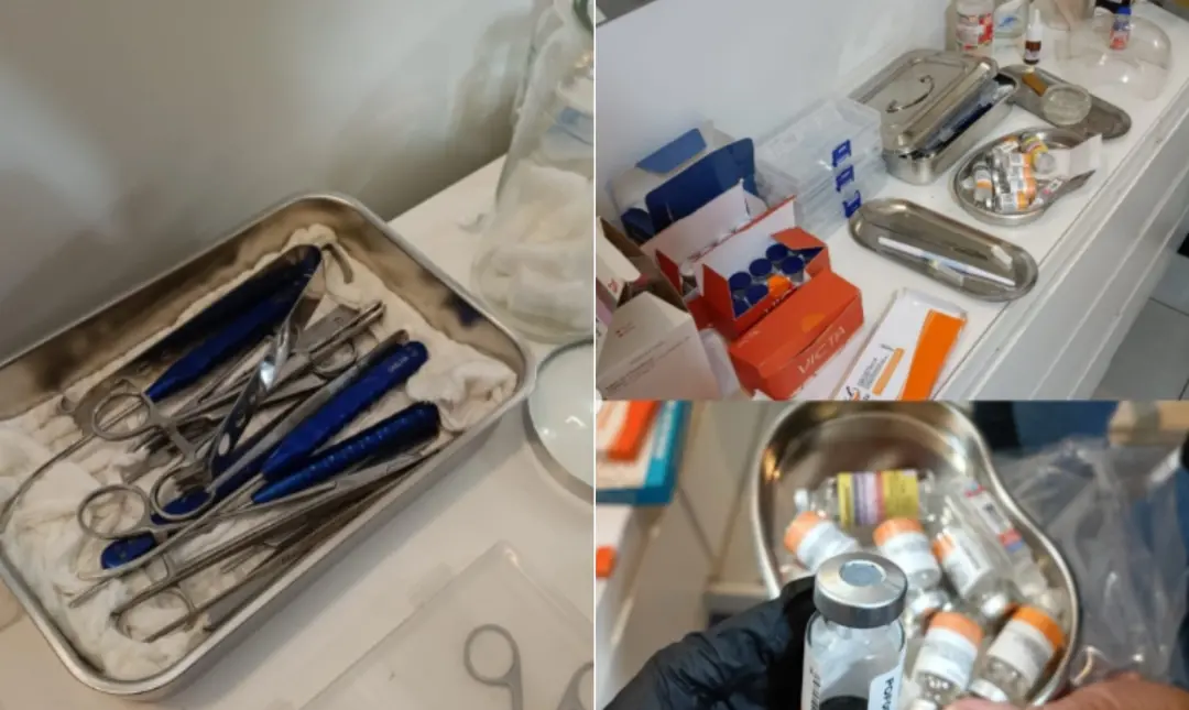 Em Goiânia, um fisioterapeuta foi preso por manter clínica de estética clandestina. O local tinha medicamentos vencidos…
