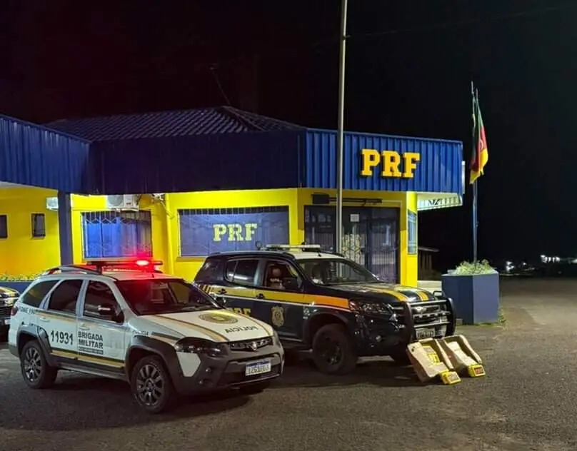 62 quilos de cocaína foram apreendidos pela PRF em Vacaria, na BR-116. A fuga do motorista de Santa Catarina mostra só …