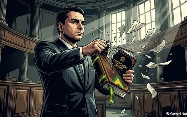 Flávio Bolsonaro disse que quer usar uma maioria no Congresso para mudar a Constituição Federal, durante evento em Goiâ…