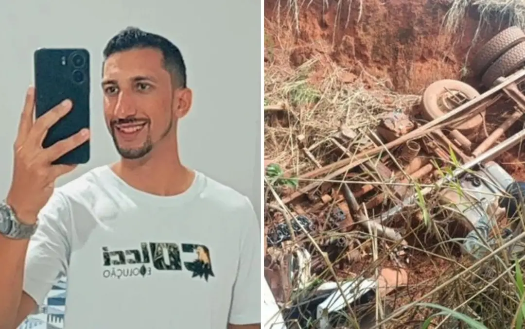 Buriti Alegre, Goiás. Empresário Lucas França morreu depois que o caminhão que ele dirigia capotou na rodovia. A falta …
