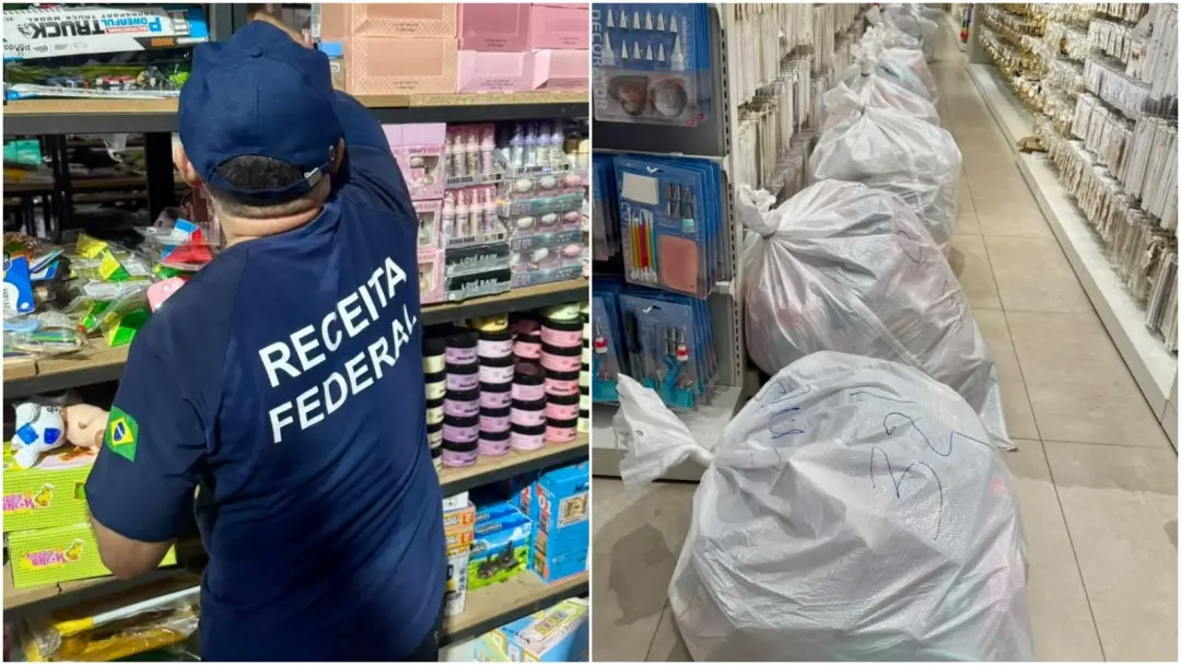 Centro de Fortaleza. Receita Federal apreendeu cerca de R$ 2 milhões em produtos com indícios de irregularidades em ope…