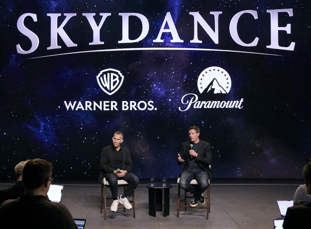 David Ellison assumiu a liderança da Skydance após a compra da Warner Bros Discovery, e o time executivo se reuniu no e…