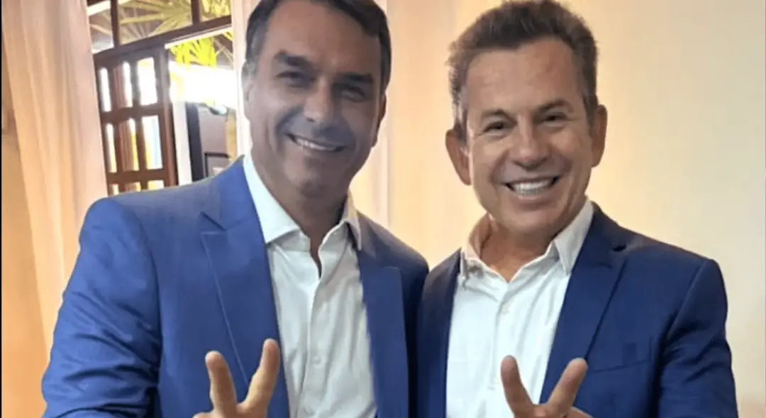 Flávio Bolsonaro se reuniu com lideranças de Mato Grosso junto com Mauro Mendes para discutir alianças de segundo turno…