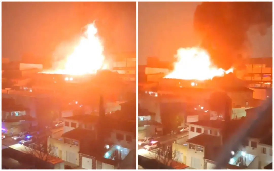Jabaquara, na Zona Sul de São Paulo, teve uma fábrica de plástico atingida por um incêndio grande na noite de terça-fei…