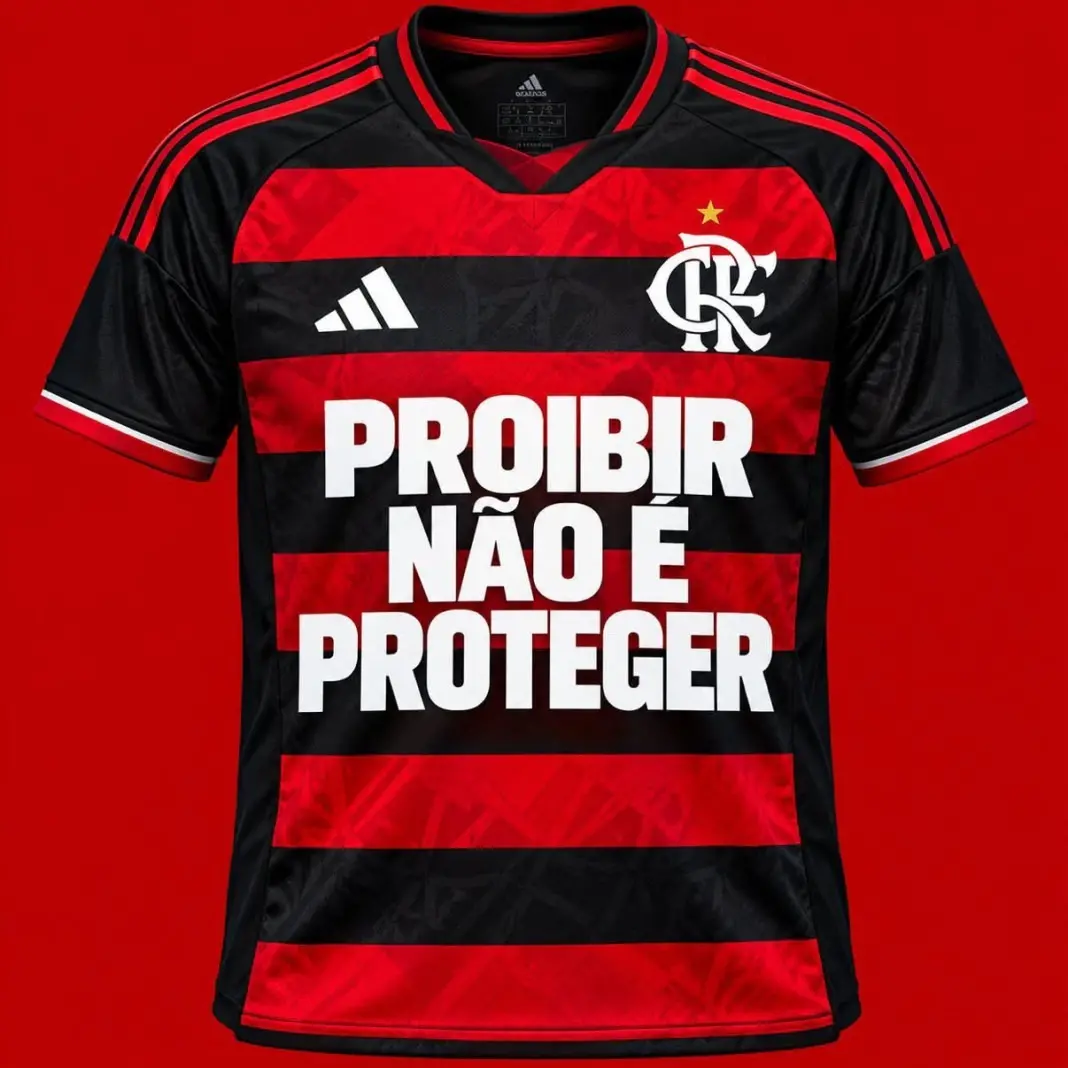 Flamengo vai usar camisa em protesto contra o fim das apostas na partida contra o Santos. Acho que é um jeito de mostra…