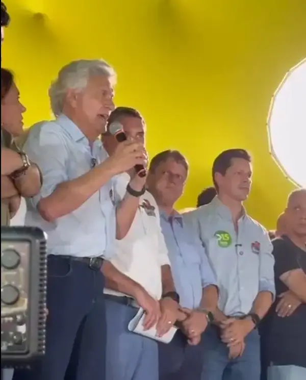 Caiado falou que Goiás era visto só pelas manchetes de criminalidade, citando mais de 11 mil caminhonetes roubadas por …