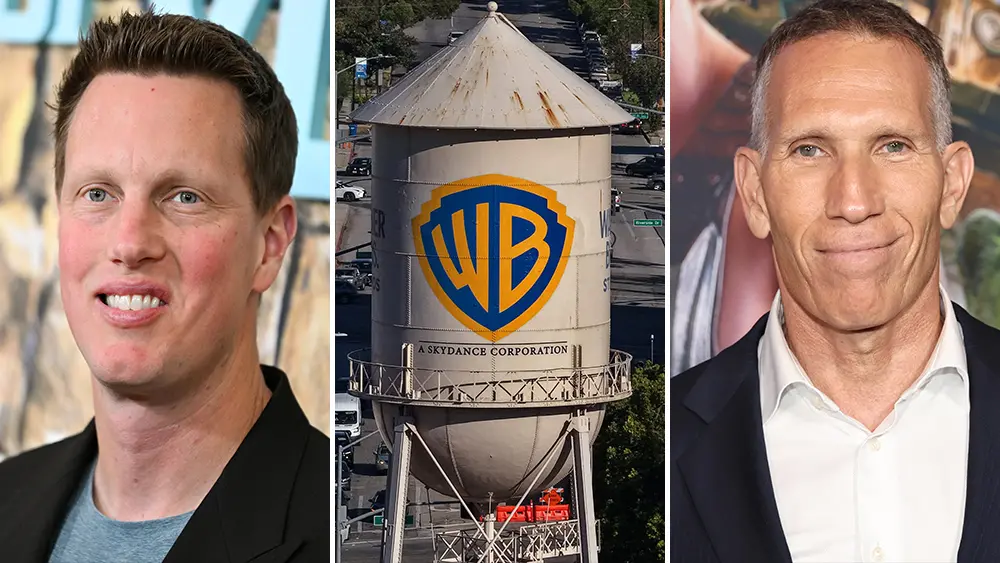 Em Burbank, na Warner lot, o David Ellison falou com os funcionários sobre o futuro da empresa, após apresentar sua pro…