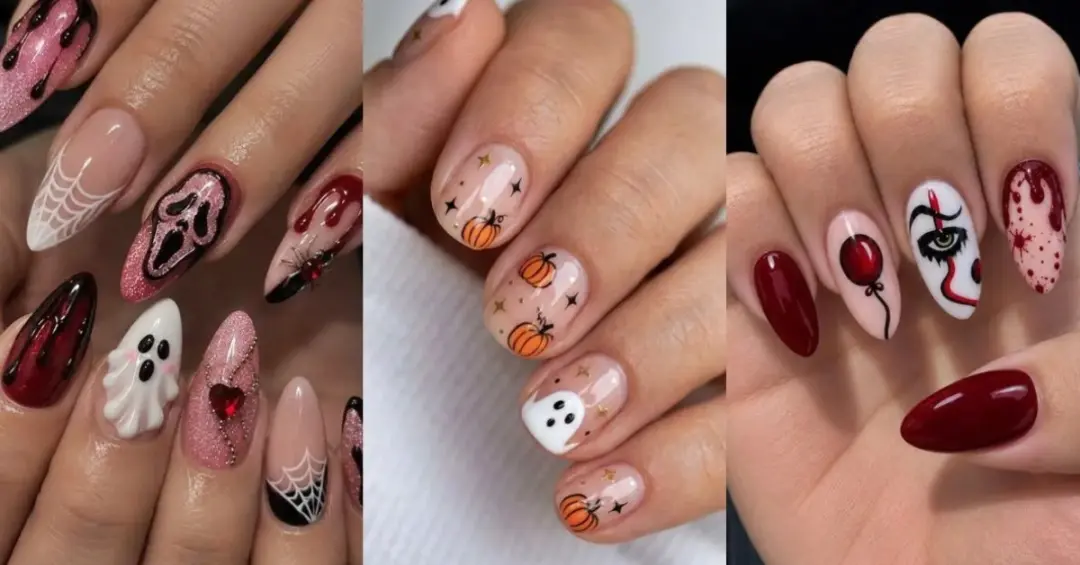 Unhas tematicas surgiram como tendencia para o Halloween, explorando desenhos de aboboras, fantasmas e teias de aranha.…