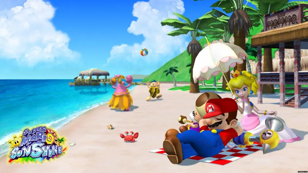 Isle Delfino, cenário do Super Mario Sunshine, ganhou um remaster bem impressionante. A evolução com o pulverizador de …