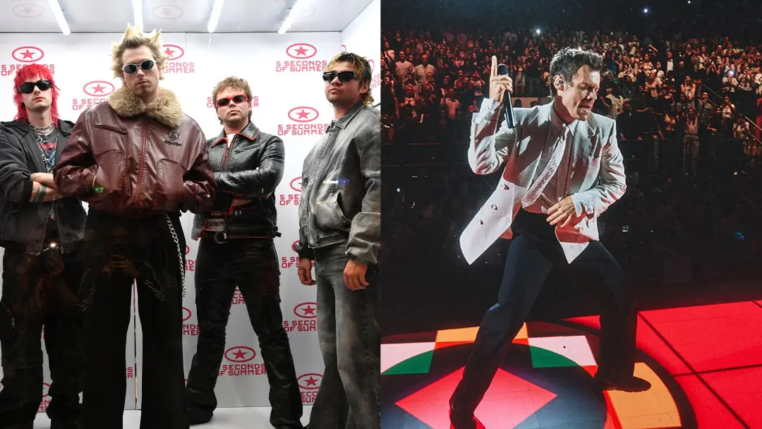 Madison Square Garden, durante a turnê de 30 noites do Harry Styles, os fãs estão cantando Telephone Busy do 5 Seconds …