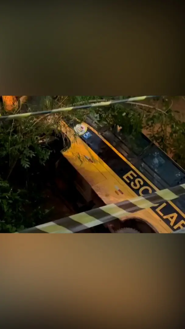 Em Cipotânea, um micro-ônibus escolar caiu no leito de um rio depois de uma falha nos freios. O motorista sofreu lesões…