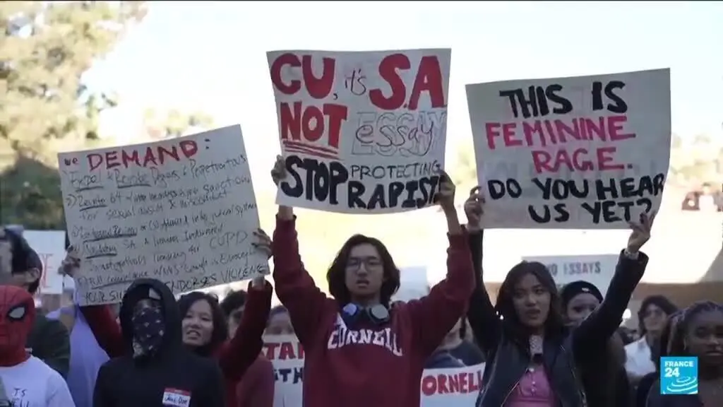 Estudantes da Cornell protestaram em relação ao caso de agressão sexual a uma ex-aluna. A gente precisa de uma investig…