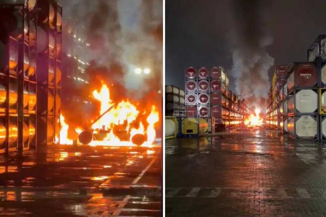 Incêndio atingiu uma empilhadeira na Cesari, em Cubatão, sem feridos. É sempre preocupante ver esse tipo de ocorrência …