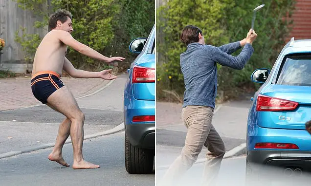 Simon Cooper, durante as gravações do terceiro Inbetweeners, foi visto correndo de casa de cuecas enquanto era ameaçado…