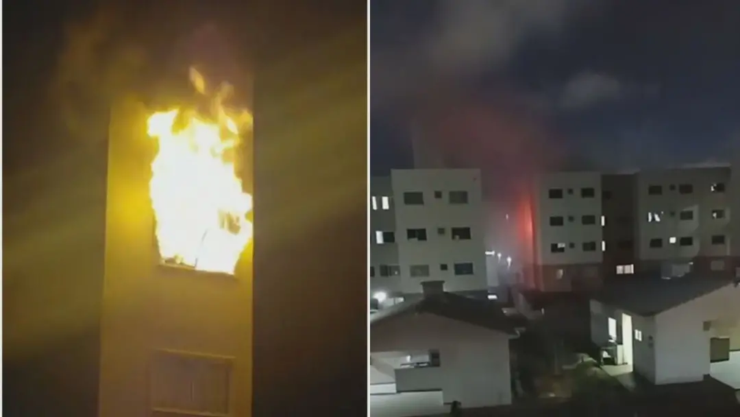 Itapoã Parque, no Distrito Federal, teve um apartamento tomado por fogo na noite de segunda. Fogo em um imóvel do segun…