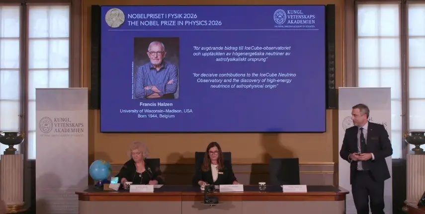 Francis Halzen ganhou o Nobel de Física de 2026, sendo especialista em física de partículas e líder do IceCube na Antár…
