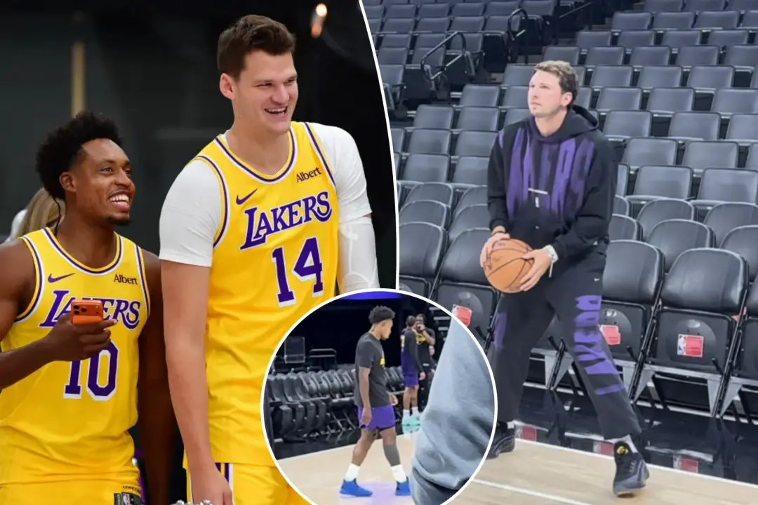 Sexton dos Lakers teve o joelho enfaixado durante o primeiro treino de pré-temporada em Sacramento. Isso mostra que a s…