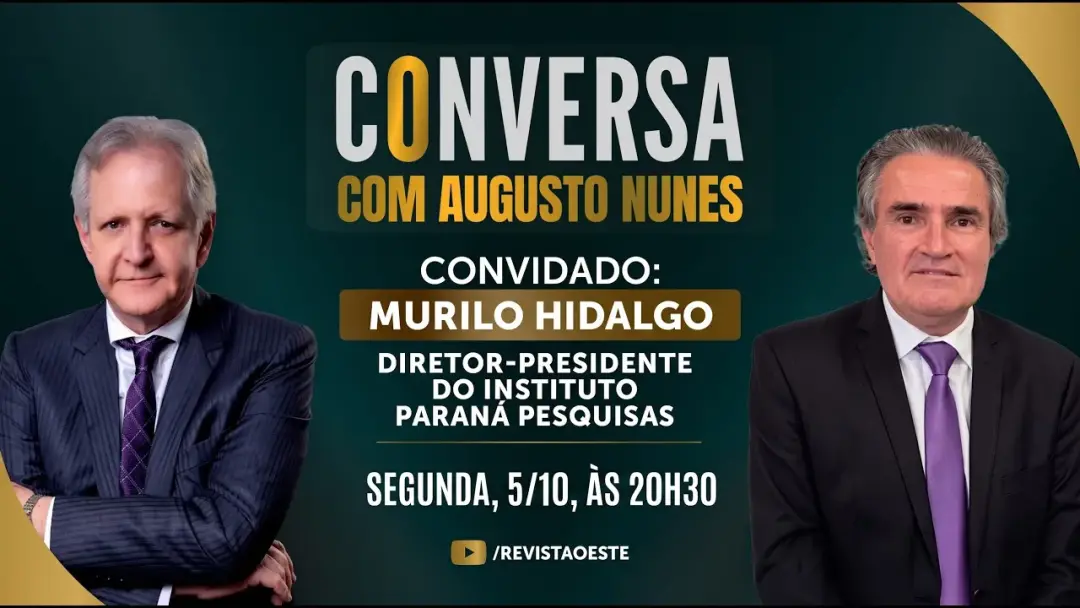 Murilo Hidalgo vai participar do Conversa com Augusto Nunes, na segunda-feira 5 de outubro, às 20h30. Acho importante v…