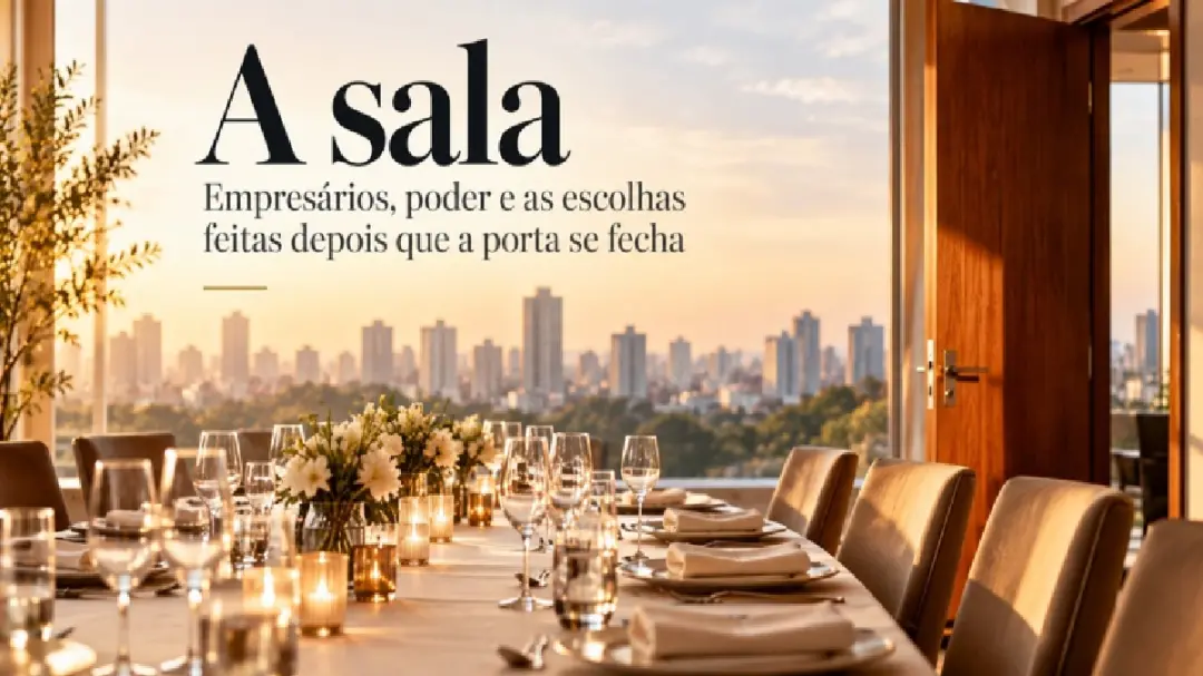 Itaim Bibi, São Paulo, noite de agosto. Vários empresários influentes se reuniram com Flávio Bolsonaro antes do primeir…