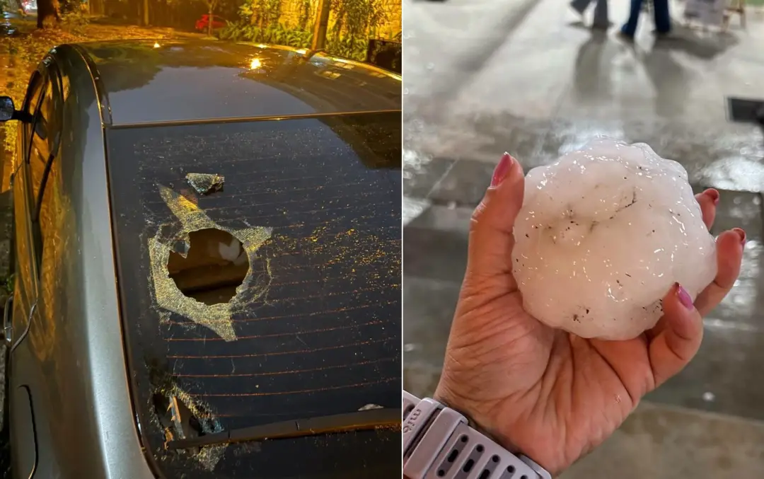 Granizo de até 12 centímetros atingiu Assunção e outras cidades no Paraguai. Danos em veículos e telhados foram grandes…