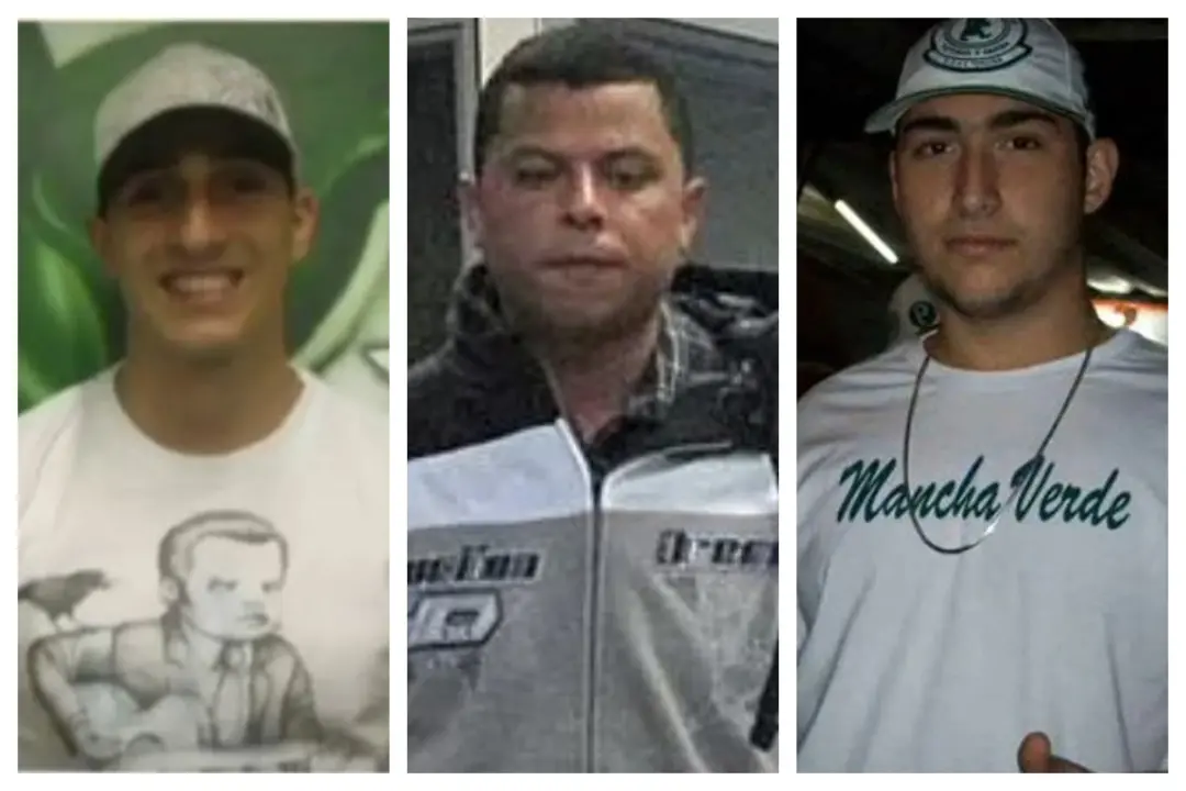 Dez corintianos começam julgamento por homicídio dos dois palmeirenses na Batalha da Inajar, em São Paulo, em 2012. Um …