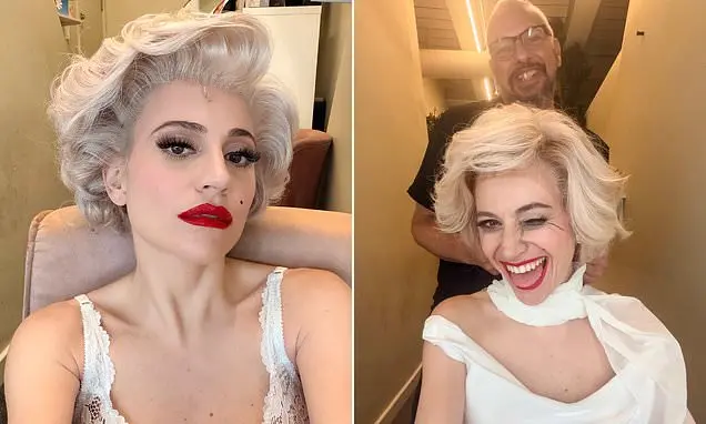 Pixie Lott, 35 anos, vestiu Marilyn Monroe na peça Who Killed Marilyn no Emerald Theatre. A troca de pop por esse papel…