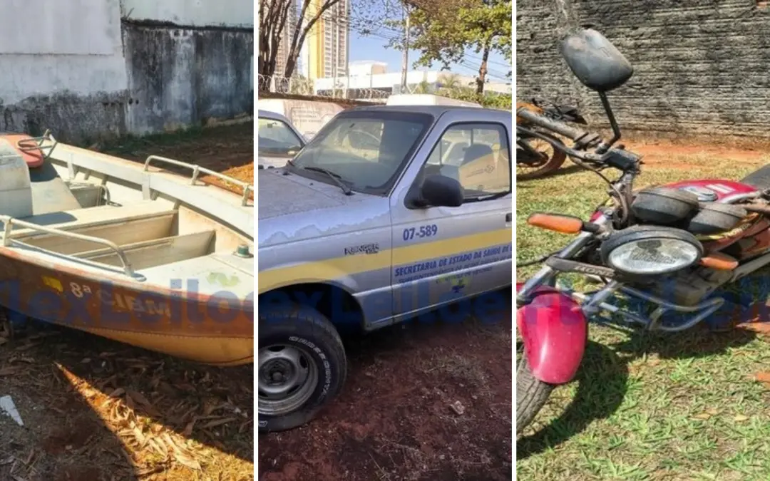 Governo de Goiás leiloa mais de 140 veículos, incluindo uma lancha do Corpo de Bombeiros, com lances partindo de R$ 50.…
